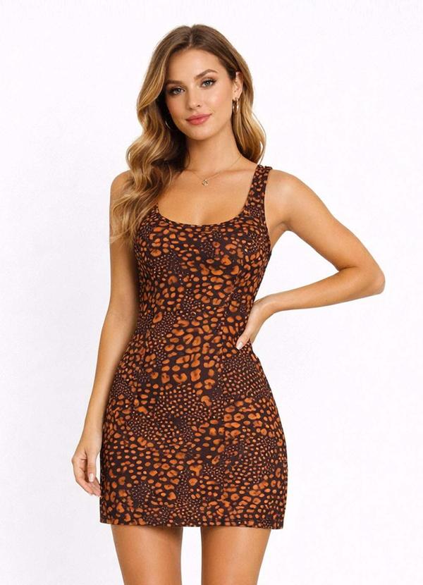 Vestido Feminino em Viscotorcion Marrom