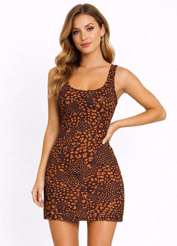 Vestido Feminino em Viscotorcion Marrom