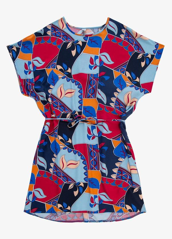 Vestido Feminino Estampado Azul