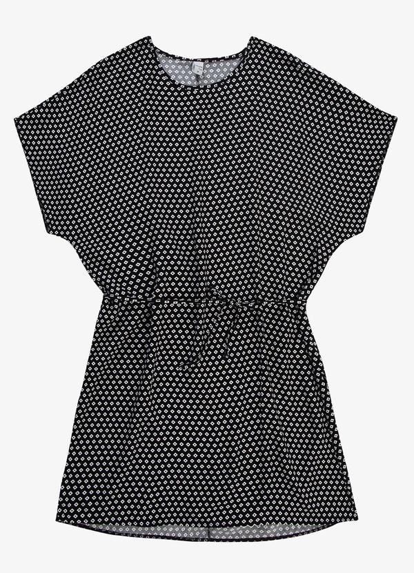 Vestido Feminino Estampado Infinita Cor Preto