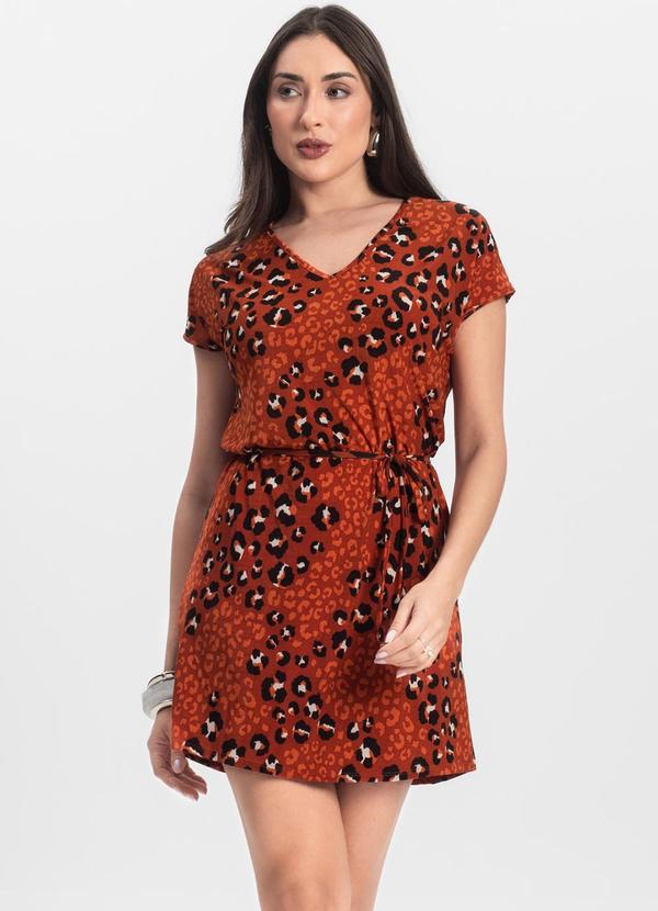 Vista 2 Vestido Feminino Liganete Laranja INFINITA COR INFINITA COR
