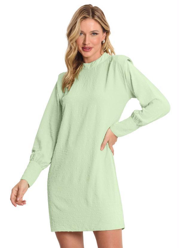 Vista 2 Vestido Feminino Poa Verde Endless Endless