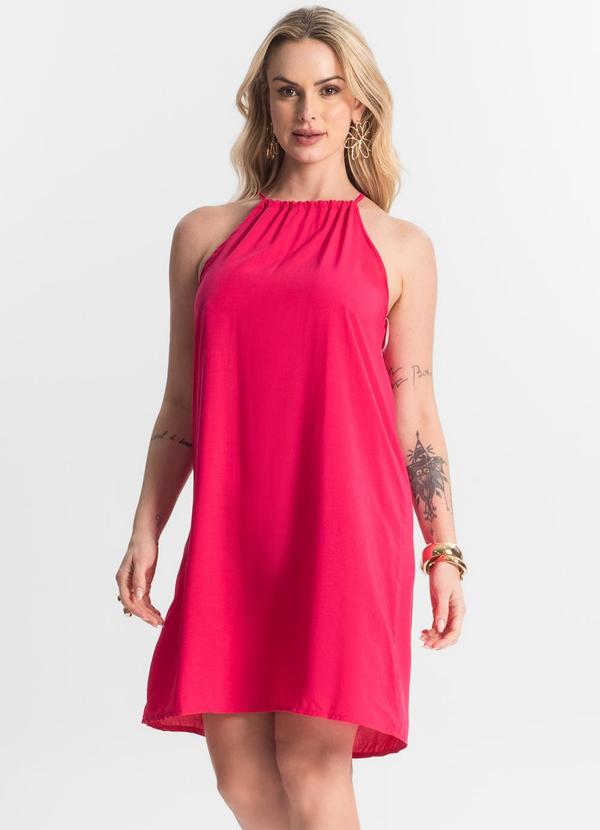 Vestido Feminino Tecido Viscose Rosa