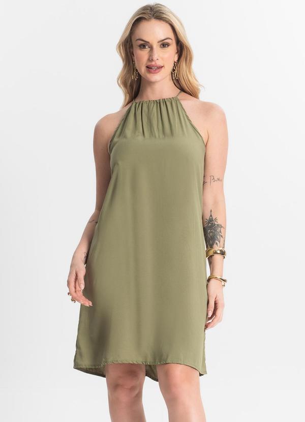 Vestido Feminino Tecido Viscose Verde