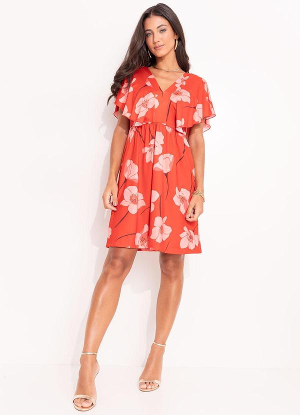 Vestido Flores em Malha Fria