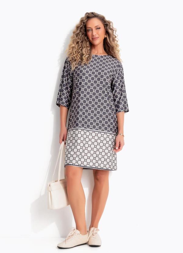 Vestido Gravataria Marrom em Malha Fria