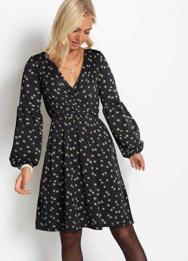 Vestido Manga Bufante Floral Liberty