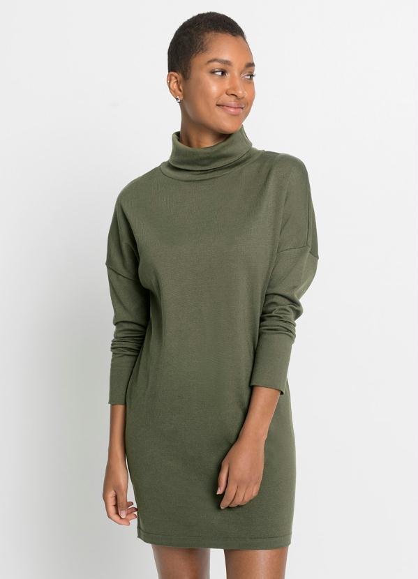 Vestido Manga Longa Verde