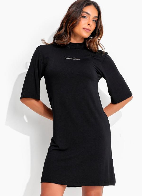 Vestido Mc Visco Touch Jj Preto