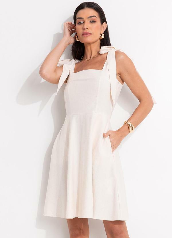 Vestido Natural em Linho