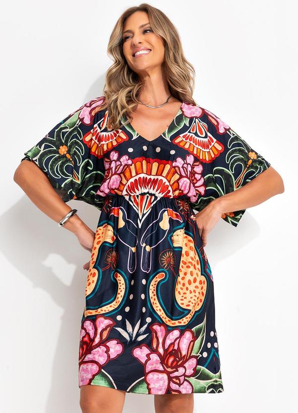 Vestido Natureza Tropical em Malha Fria