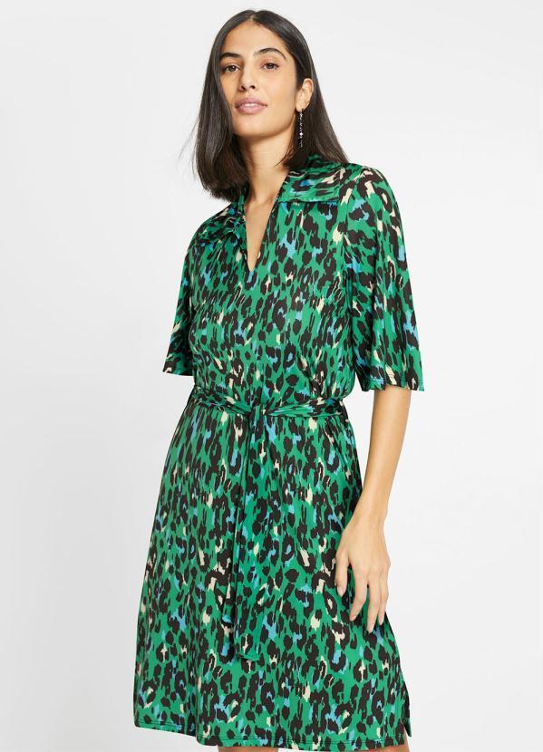 Vestido Onça em Malha Fria