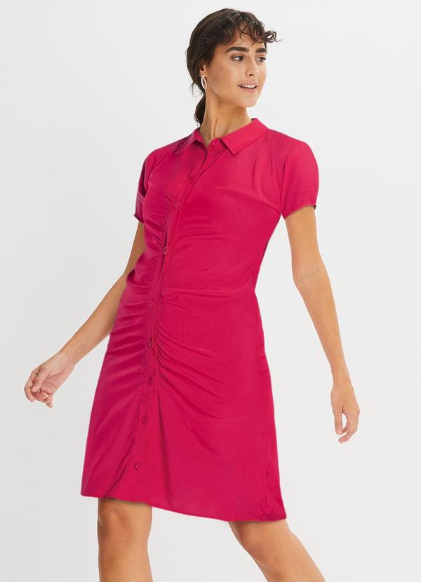 Vestido Pink em Viscose Plana