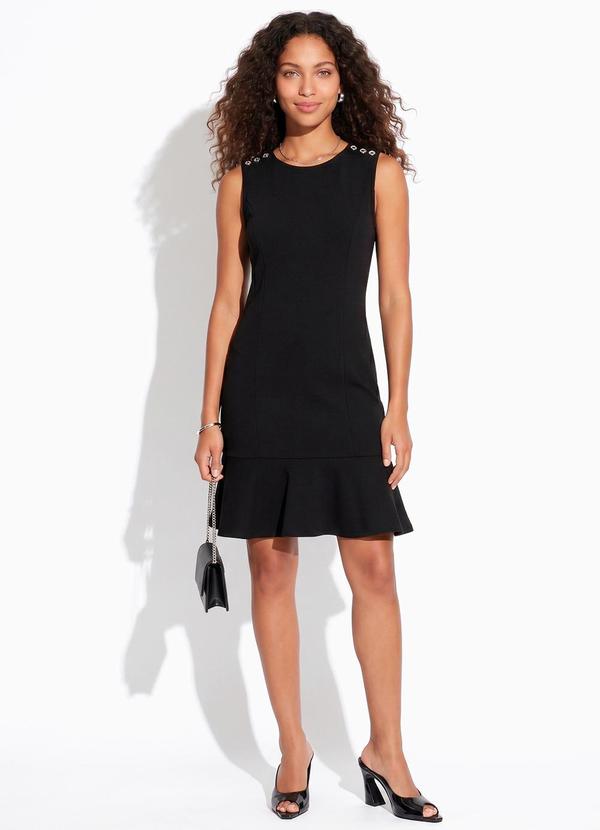 Vestido Preto em Malha Crepe