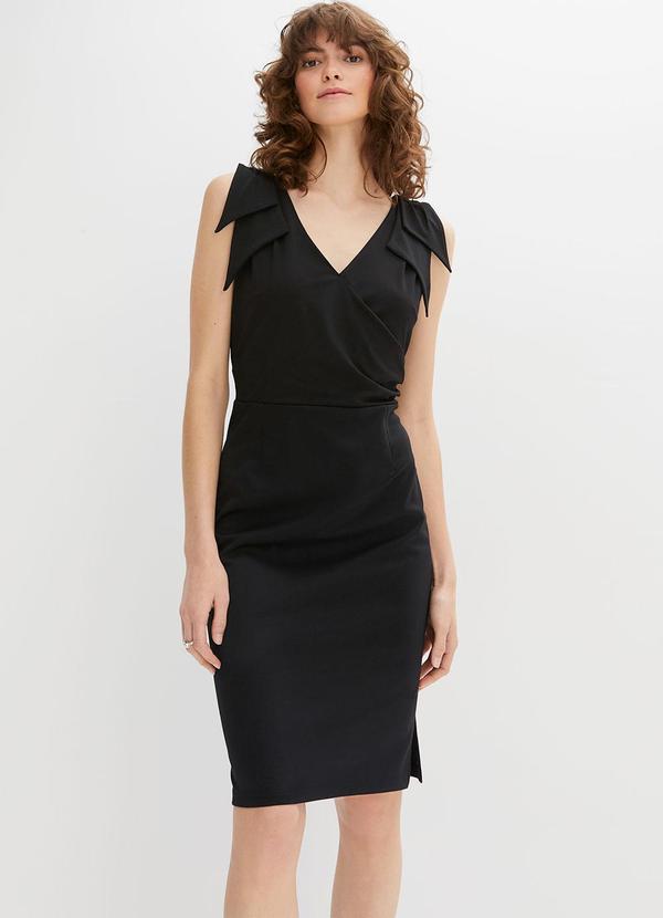 Vestido Preto em Malha de Viscose