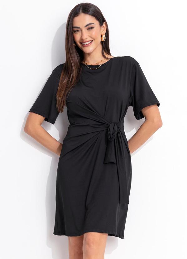 Vestido Preto em Malha Fria