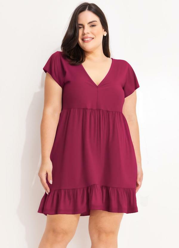 Vista 2 Vestido Púrpura em Jersey Acetinado Moda Pop Moda Pop