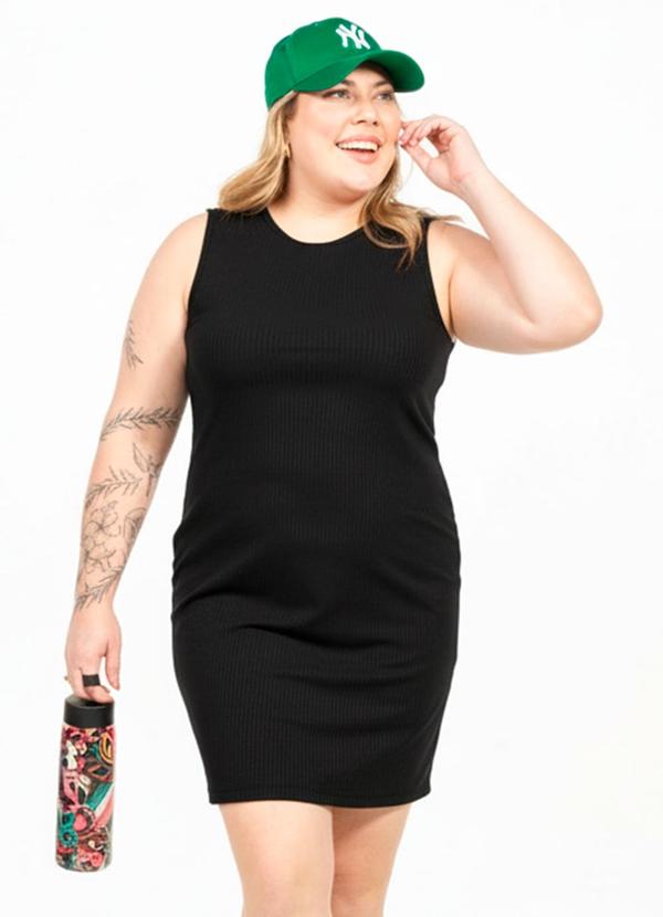 Vestido Regata Plus Preto