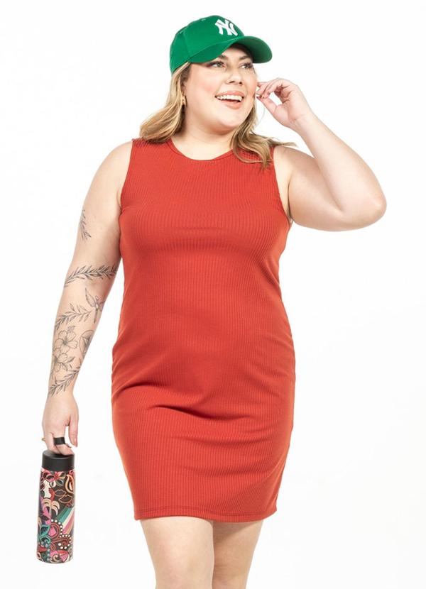 Vestido Regata Plus Terracota