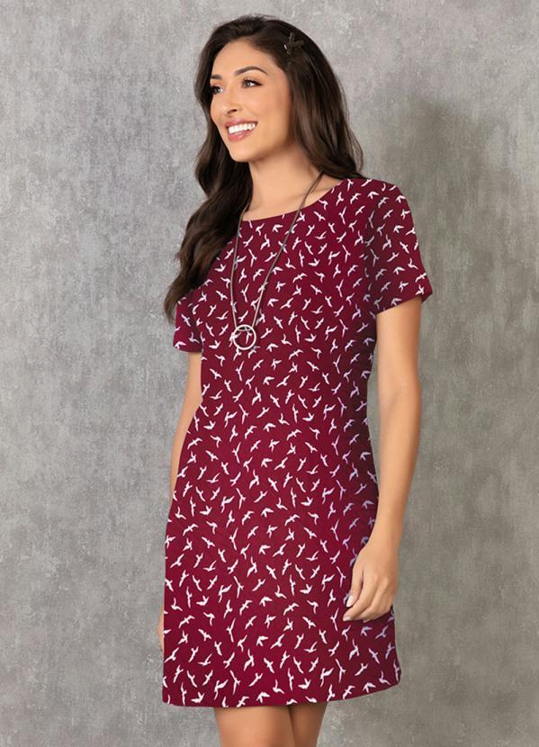 Vista 2 Vestido Soltinho Passarinhos Moda Pop Moda Pop