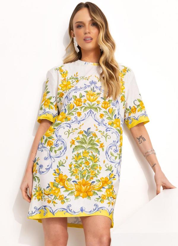 Vestido T-Shirt Básico Amarelo