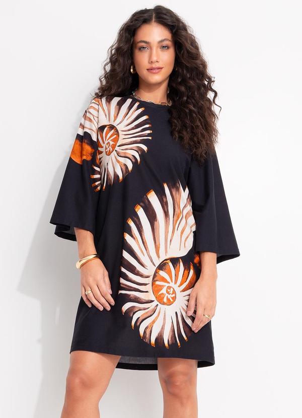 Vestido T-Shirt Big Amonita Preto