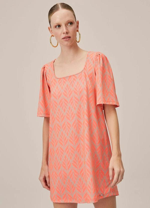 Vestido T-Shirt de Crepe Laranja