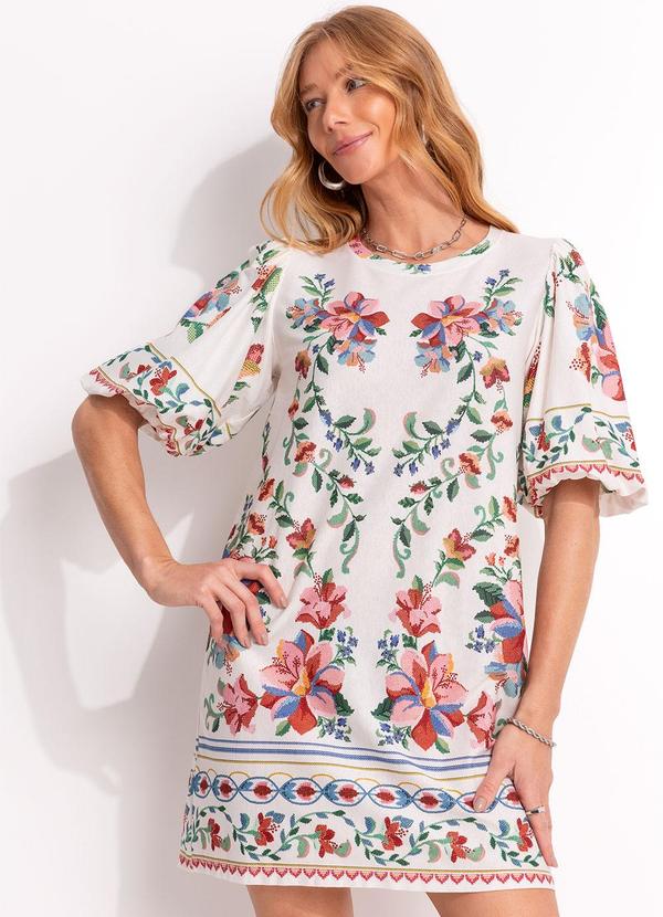 Vestido T-Shirt Fofa Brisa Bege