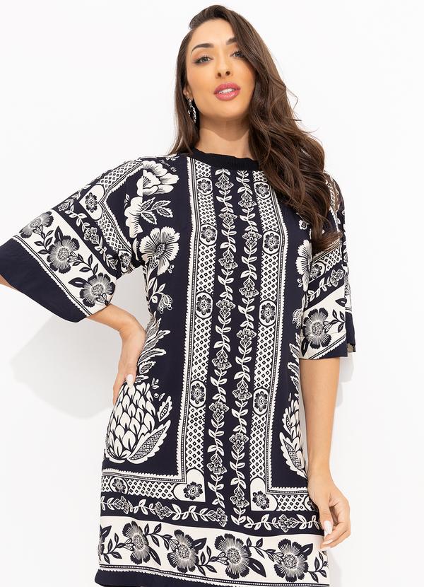 Vestido T-Shirt Jardim Romance
