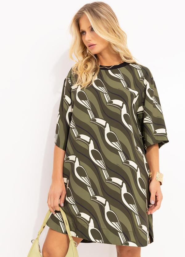 Vestido T-Shirt Tucano Gráfico Verde
