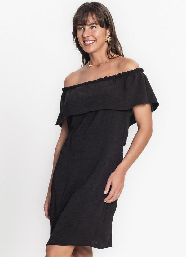 Vestido Ciganinha em Air Flow Preto