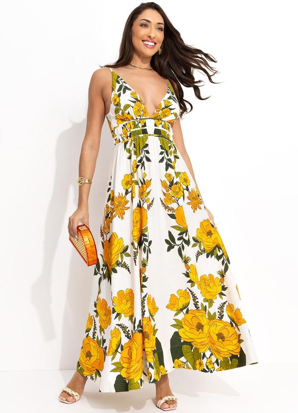 Vestido Cropped Jardim Tranquilo Off White