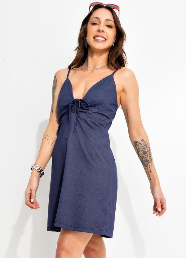Vista 2 Vestido Jeans Azul Escuro em Malha Bimini Bimini