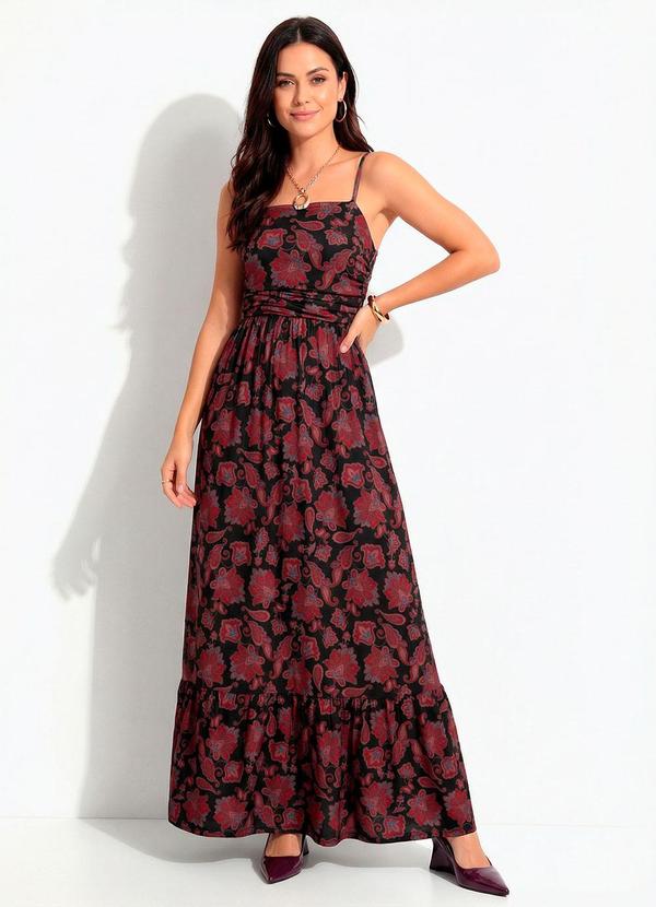 Vestido Paisley Terroso em Malha Fria