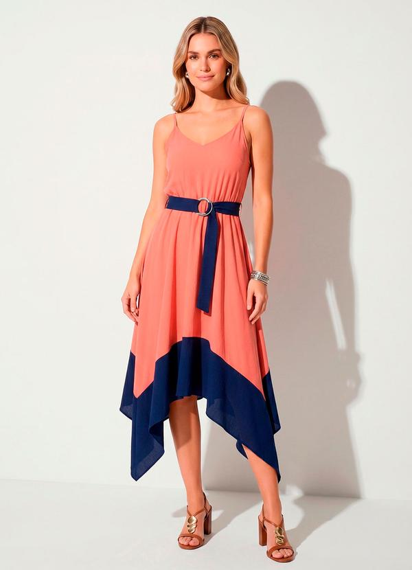 Vestido Terracota em Crepe Plano