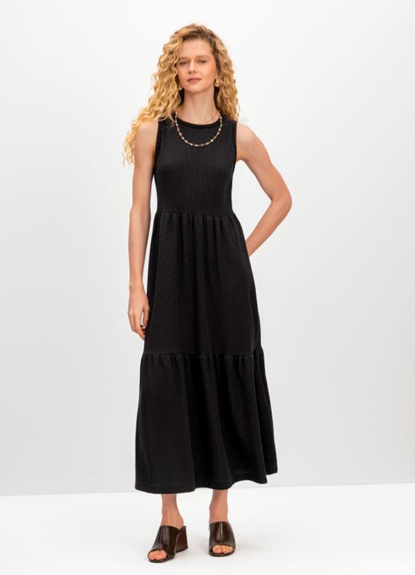 Vestido Feminino em Ribana Preto