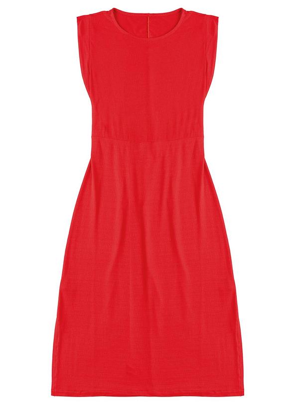 Vestido Midi Adulto Feminino Vermelho