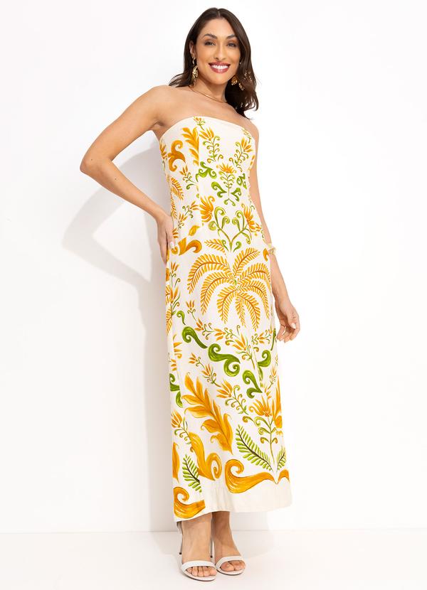 Vestido sem Manga Milani Amarelo