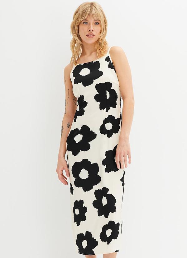 Vestido Floral Margarida em Neoprene
