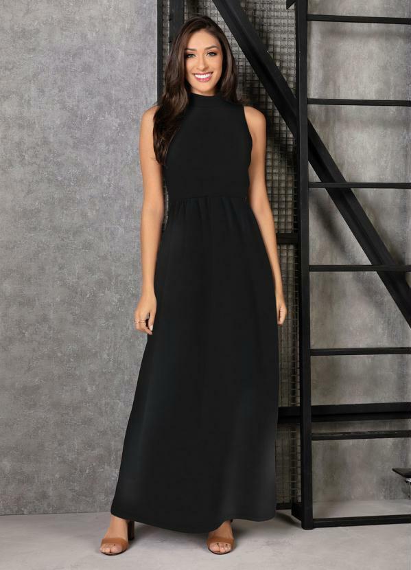 Vestido Preto em Malha