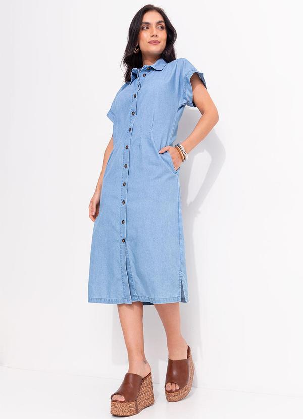 Vista 2 Vestido Jeans Claro em Jeans Quintess Quintess