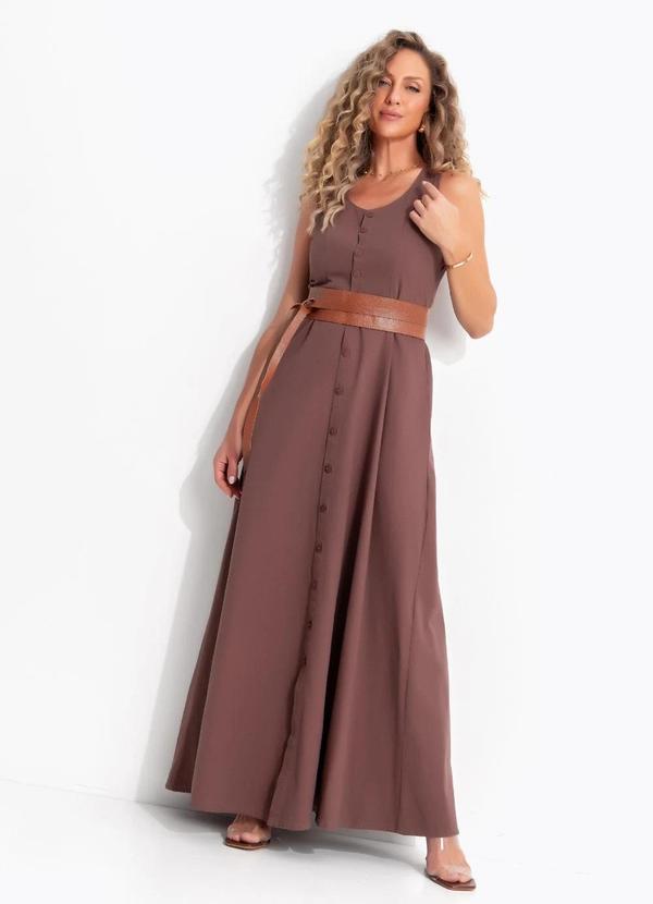 Vestido Marrom em Jeans Leve