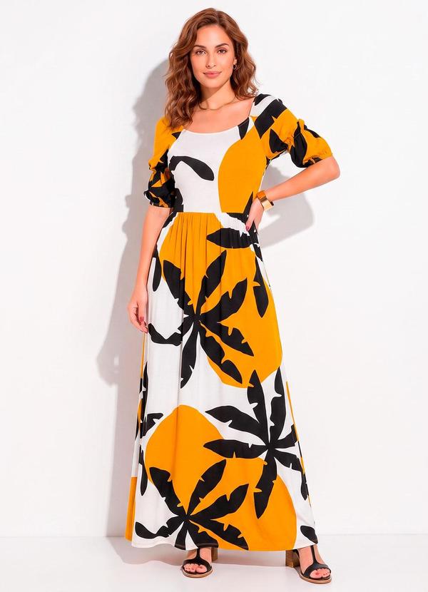 Vestido Coqueiros em Malha de Viscose