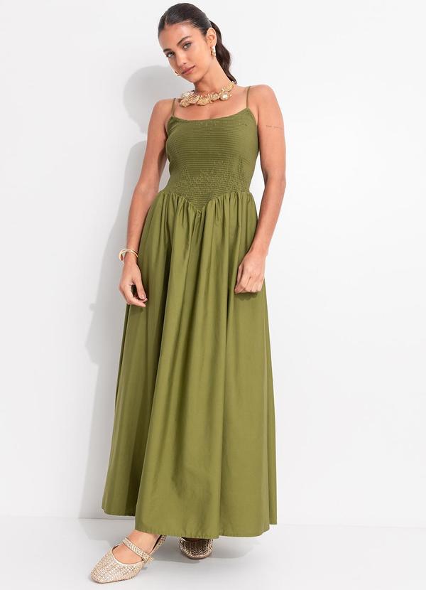 Vestido Corselet Lastex Verde