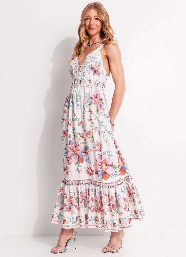 Vista 2 Vestido Cropped Brisa Serena Bege FARM FARM