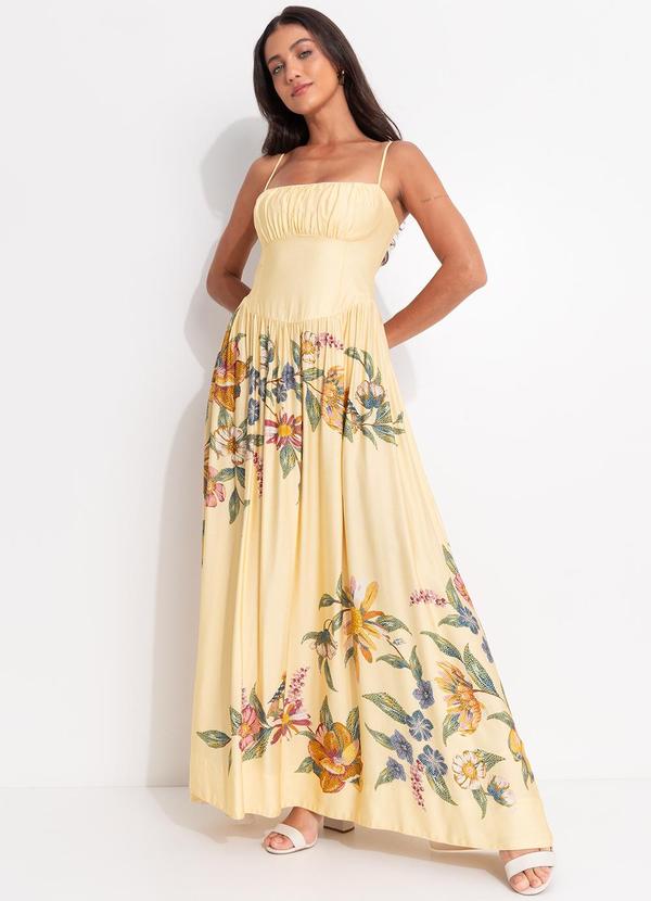 Vestido Cropped Corselet Maira Lenço Amarelo