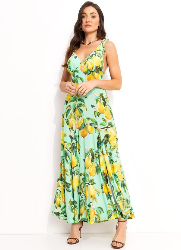 Vestido Cropped em Viscose Verde