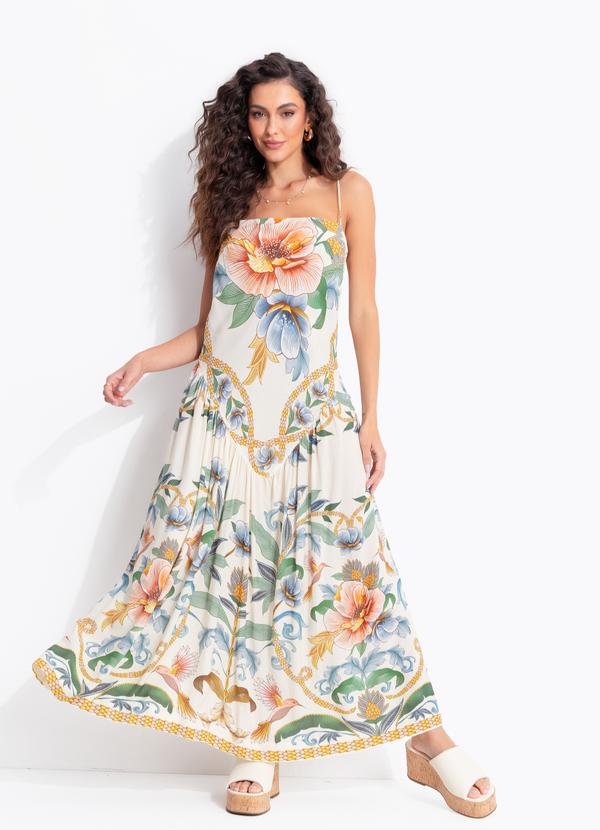 Vestido Cropped Jardim Real Bege