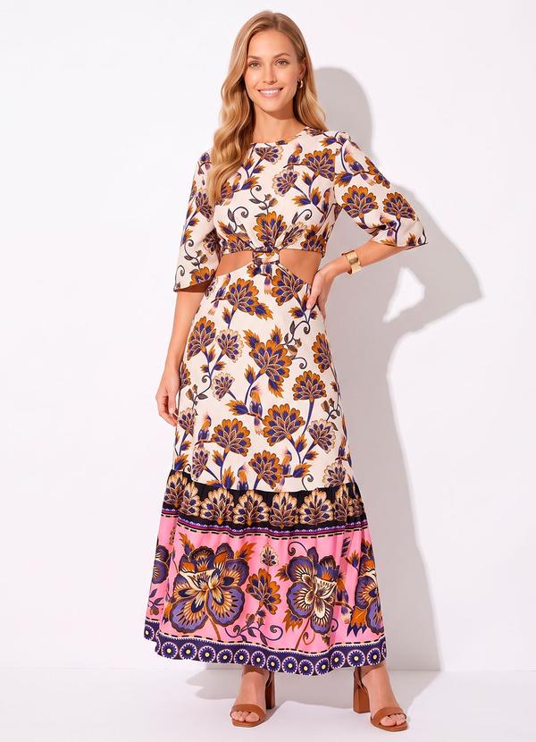 Vista 2 Vestido Cropped Jasmin Bege FARM FARM