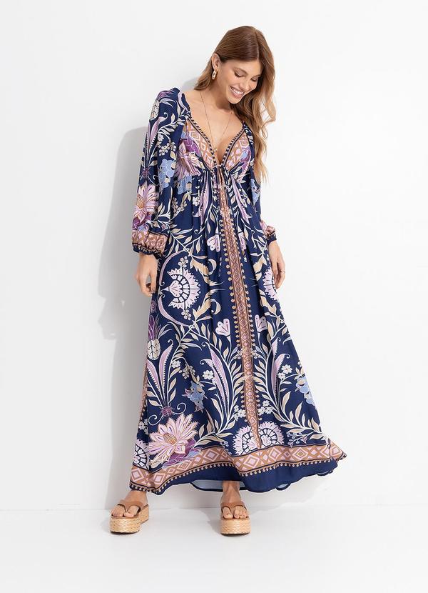 Vestido Cropped Leveza Romântica Azul